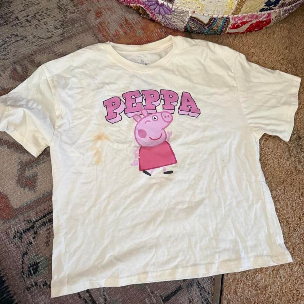 Peppa-pig Women's White and Cream T-shirt